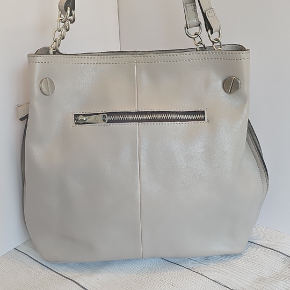 EUC Patricia Nash Lindsey Large Slouchy Satchel/Crossbody Stone - Picture 3 of 12